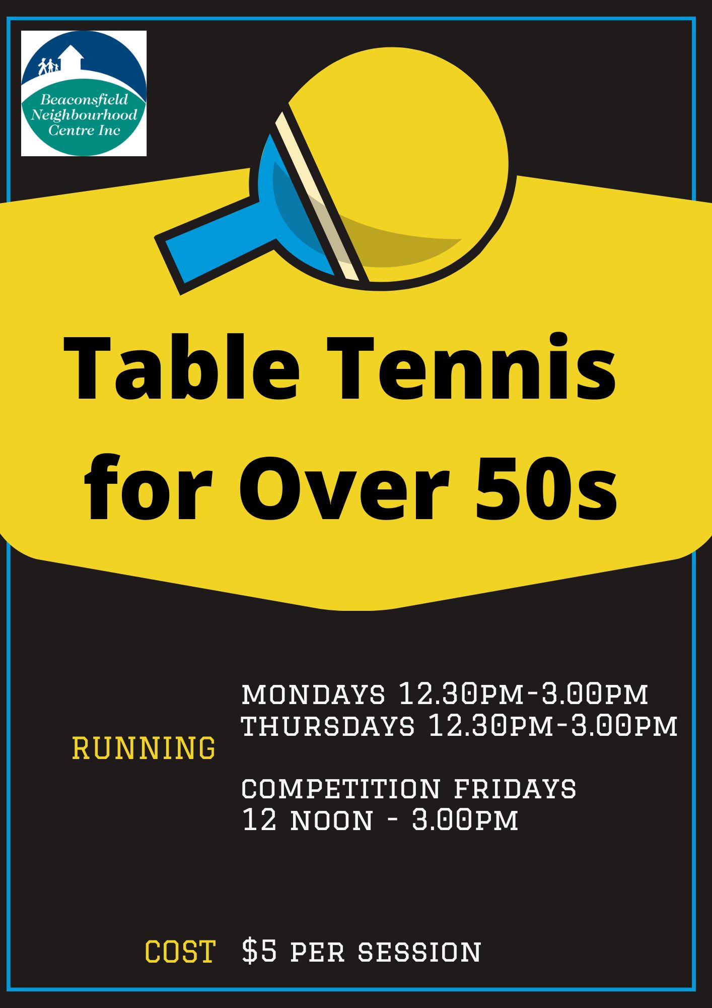 Table Tennis for Over 50s